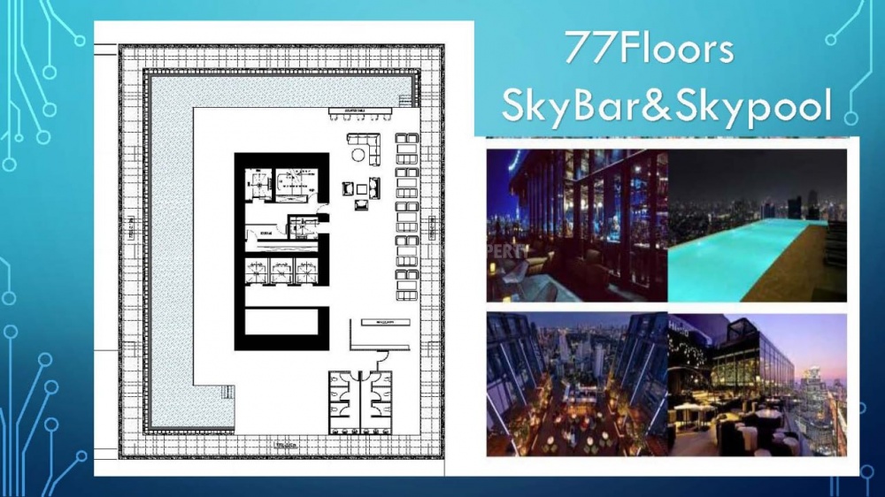 Swimming pool and sky bar