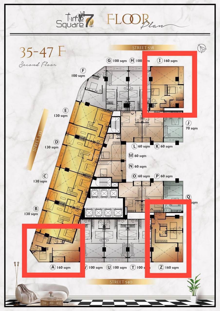 Time square 7 Toul Kork Penthouse - Mehr